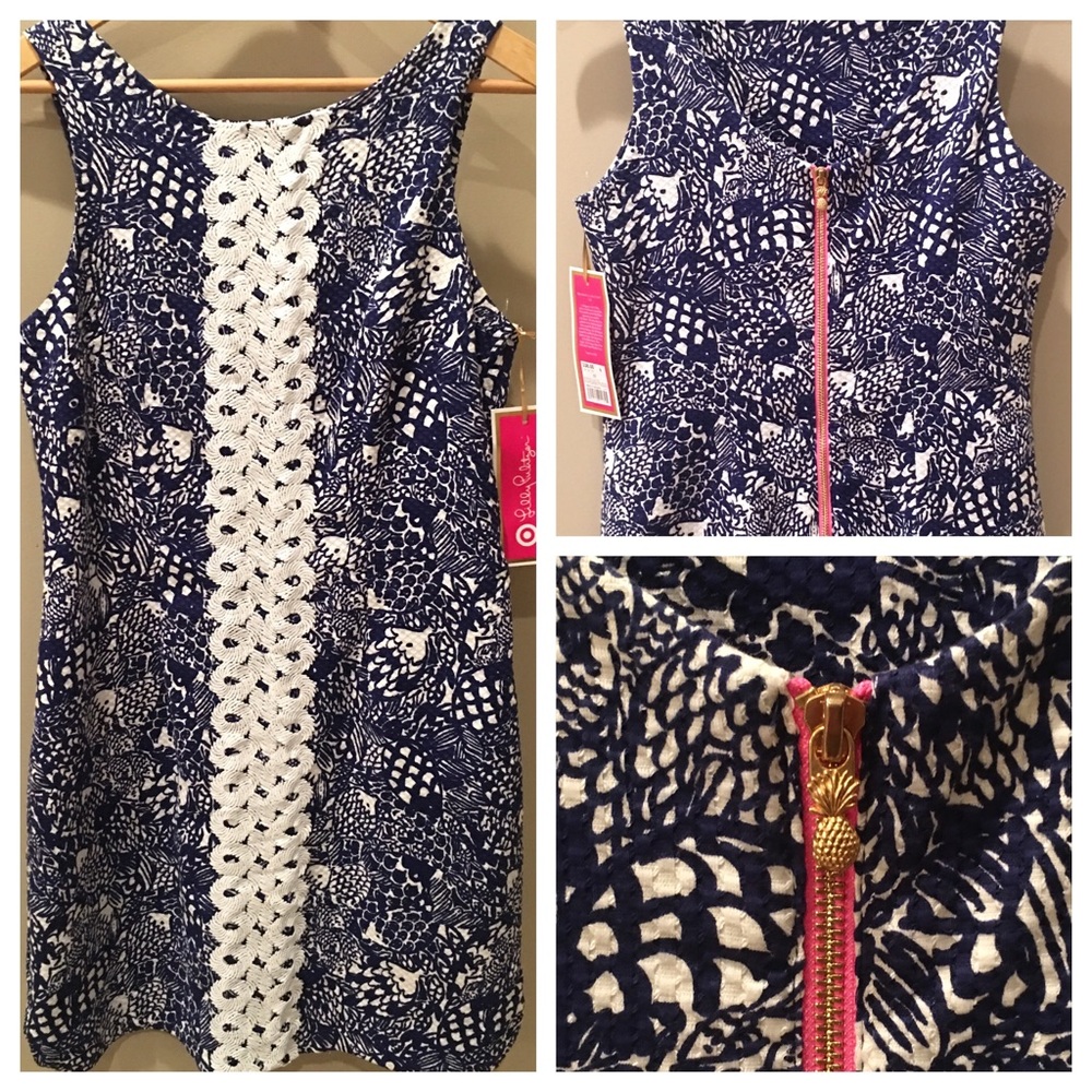 Lilly Pulitzer RARE Upstream Navy Shift! NWT.